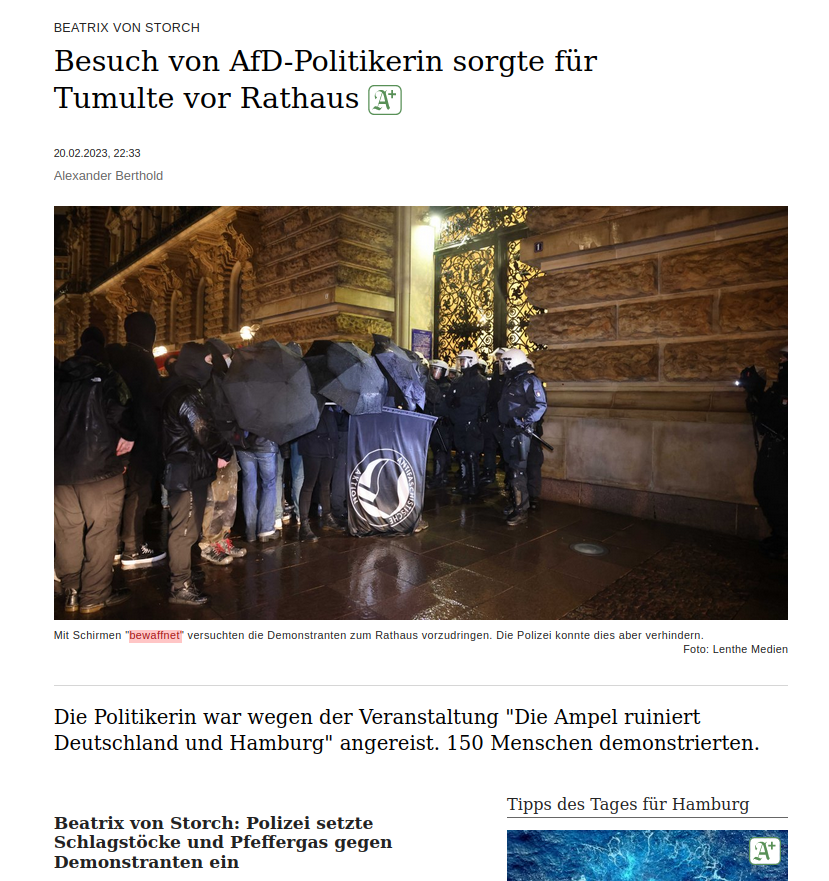 AfaNord's tweet photo. In #Harburg organisierte die rassistische Partei außerdem mit Olga Petersen & Juri Kofner "Fraktion im Dialog vor Ort". Der entschlossene Protest heute war ein stabiles Signal an die Zunahme der #NoAfD-Aktivitäten 2023. https://t.co/zHmozaoAM3 3/3
#DankeAntifa #HH2002 #NoNazis https://t.co/Fn5JB515am