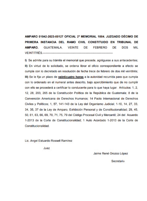 CamiloG_32's tweet photo. Juzgado 10° de Primera Instancia Civil le da 24h al CSU reintegrarme cómo estudiante y consejero al no acatar el amparo preventivo del 16/02, otro golpe a la corrupción que existe en la administración de la USAC. ¡¡¡La lucha continúa!!!
#USACparaelPueblo
#USACsinRector https://t.co/Z2mrLNZBrR