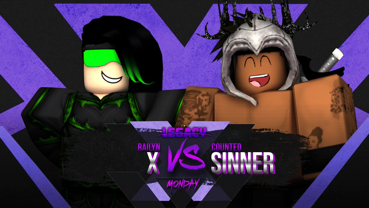 LegacyRWRBLX's tweet photo. LEGACY! | Monday @ 6:00 PM EST

@DylanTheoryRBLX is set to make a huge announcement
@StampsHxrdy takes on the debuting #BrianDempsey in a Bloxxers N1C Match
@OfficialRxilyn takes on #CountedSinner
and @AxctuallyB takes on @KDarrienRBLX https://t.co/taaHcxjmmr