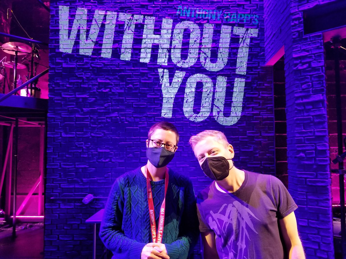 JulesRaine22's tweet photo. Anthony Rapp's work (in addition to friends, found family, and my students) helped me to finally come out as non-binary, at the age of 40. This seems like a fitting first post under my new name, after having the joy of meeting him yesterday. @albinokid #queero https://t.co/NXyeADd5HI
