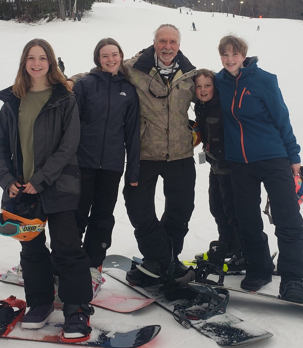 Snowboarding  at 70 with my oldest grandkids <a href="/BlueMtnResort/">Blue Mountain Resort</a> .Enjoy it while you can, heifers start calving in 5 weeks
