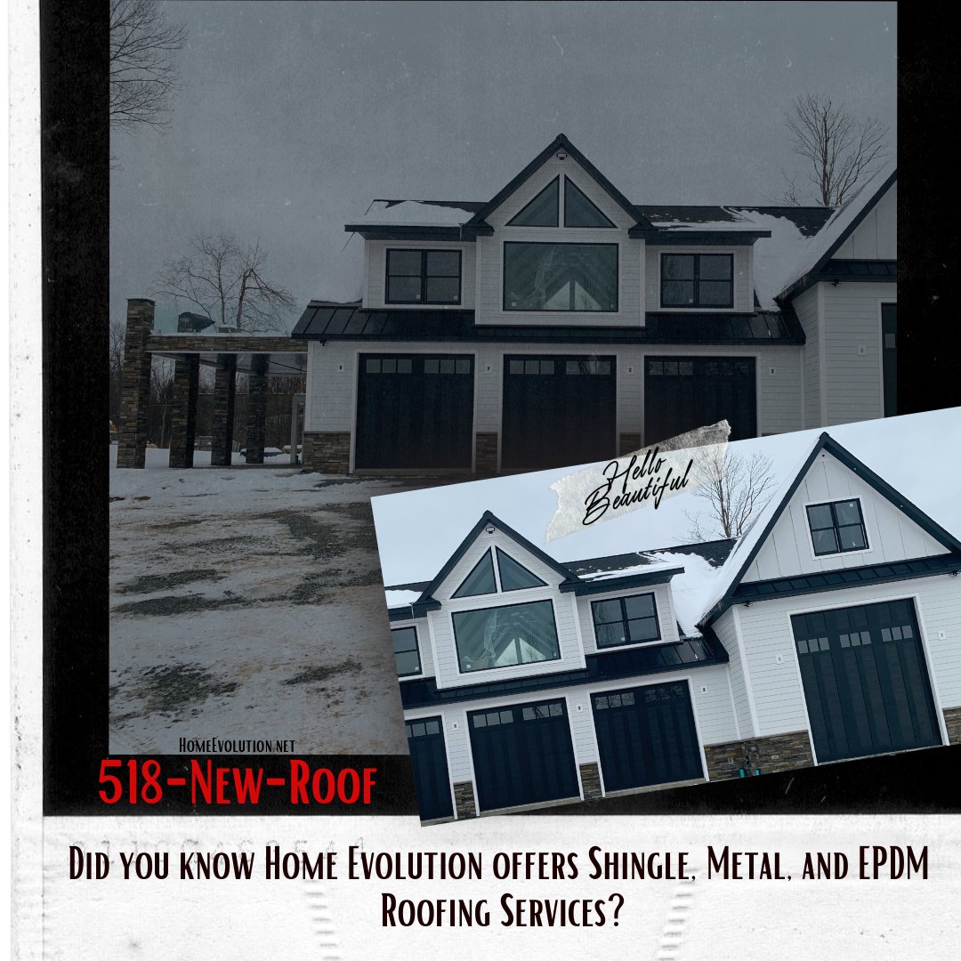 HomeEvolution's tweet image. Look at this Beauty 😍
Home Evolution not only offers Shingle and Flat Roofing Services but NOW we are offering Metal Roofing Services 🔥 
This is by far my Favorite Roof Replacement that Home Evolution has done ❤️
518-NEW-ROOF
#roofing #NewPost #TrendingNow #roof #homeevolution