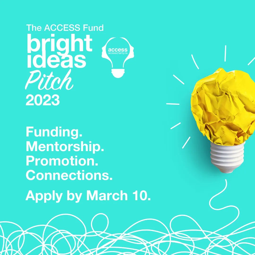 accesscharity's tweet photo. The ACCESS Bright Ideas Pitch is back!

Get support with making a positive impact.

Youth-led organizations and grassroots groups are invited to apply for funding and mentorship.

Applications are now open: https://t.co/YzTeHG4RKq

#BrightIdeasPitch #socialgood #socent #nonprof… https://t.co/oTZpqfiPQ8