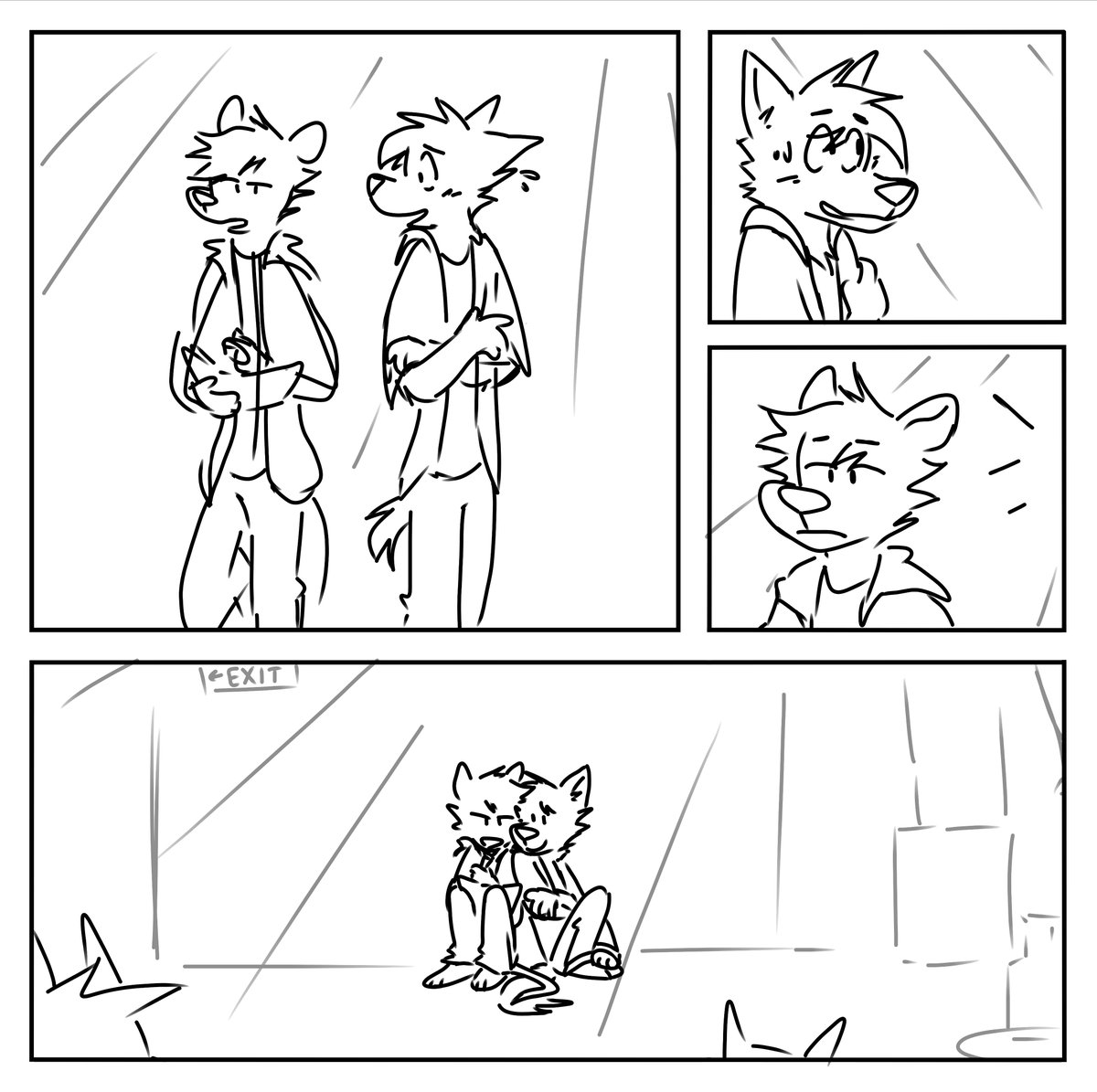softfuzzymike's tweet image. Unfinished comic from January