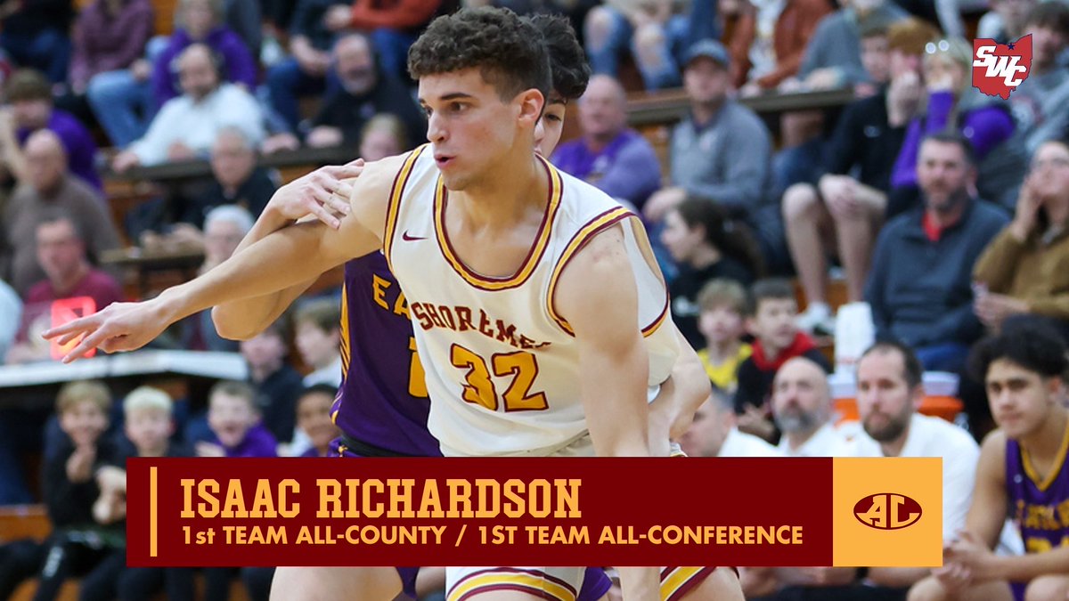 Some more 1st Team news.  <a href="/Isaacrich_11/">Isaac Richardson</a> was named 1st Team All Lorain County and 1st Team All <a href="/Ohio_SWC/">Southwestern Conference</a>!  Congrats #RimRocka!  #AwardsSeason #SWCChamps #PlayWithMyBrothers #LoCoBoysHoops #ALexcellence 
<a href="/ShoremenBbball/">Shoremen Bbball</a> <a href="/AvonLakeSports/">Avon Lake Athletics</a> @MMay_ALHS