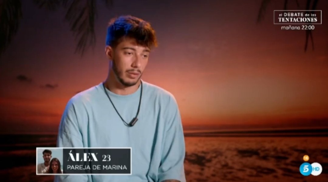 Tengo mas energia un lunes a las 7 de la mañana que Alex en cualquier momento de su vida #LaIslaDeLasTentaciones5