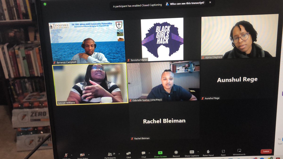 misstennisha's tweet image. Dr Williams is talking about how the industry doesn’t value her perspective or her degree unless it fits into a nice little box that they need it to be. Everything is a fight

@Gatorade might need to sponsor this pic.
#BlacksInTech #BlacksInCyber #CybersecurityEducation @TU_CARE