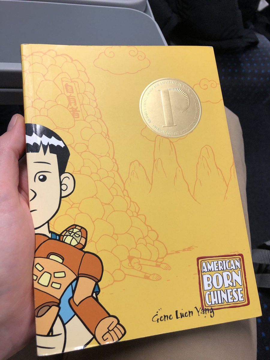 MrBakerKS2's tweet photo. Dug this out of my TBR pile for a long train journey. A unique graphic memoir that switches between three separate stories and portrays the realities of being a minority in America. Worthy winner of the #MichaelLPrintzAward #LetsTalkGraphicNovels https://t.co/6uJ7vCpwaT