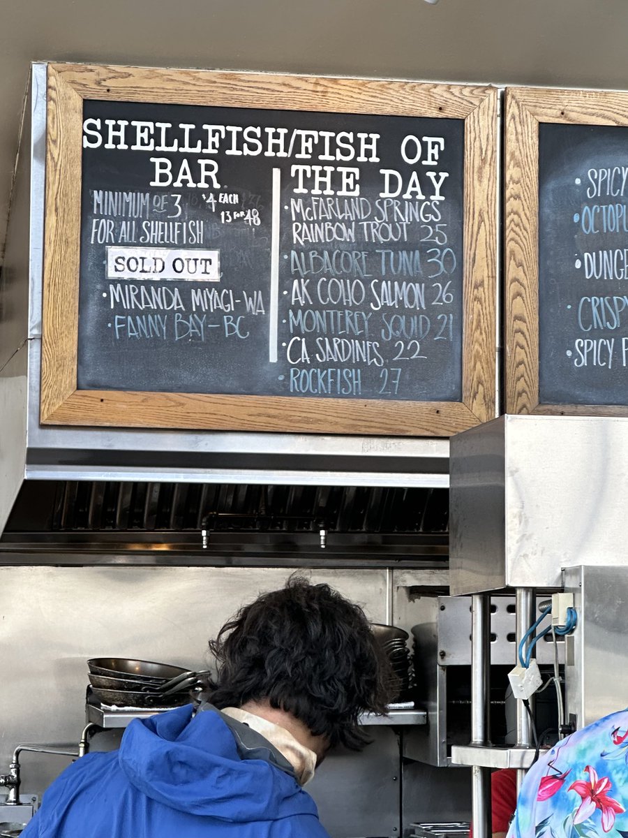 Sausalito is out of Fanny Bay Oysters🥲🤧

#Sausalito #Fish #FannyBay
