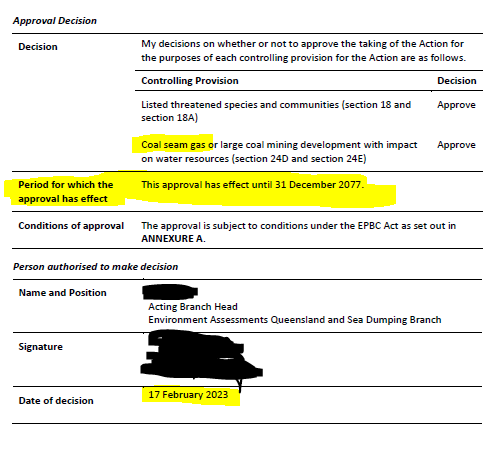 R_o_d_C's tweet photo. Wow, @tanya_plibersek's department just approved a new coal seam gas project out to 2077.

2077!! Fracking!! Santos!! Wow. https://t.co/mogelGLjrR