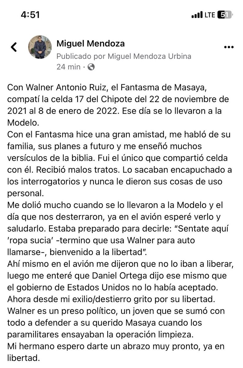 Mmendoza1970's tweet photo. Esperé ver en el avión del destierro a mi amigo Walner Antonio Ruiz, quería darle un abrazo y gritarle “qué pasó ropa sucia, sentate aquí”.  El Fantasma no llegó. Sigue detenido en una celda de castigo en la Modelo. Espero muy pronto verlo en libertad. https://t.co/AuUn6sBH5d
