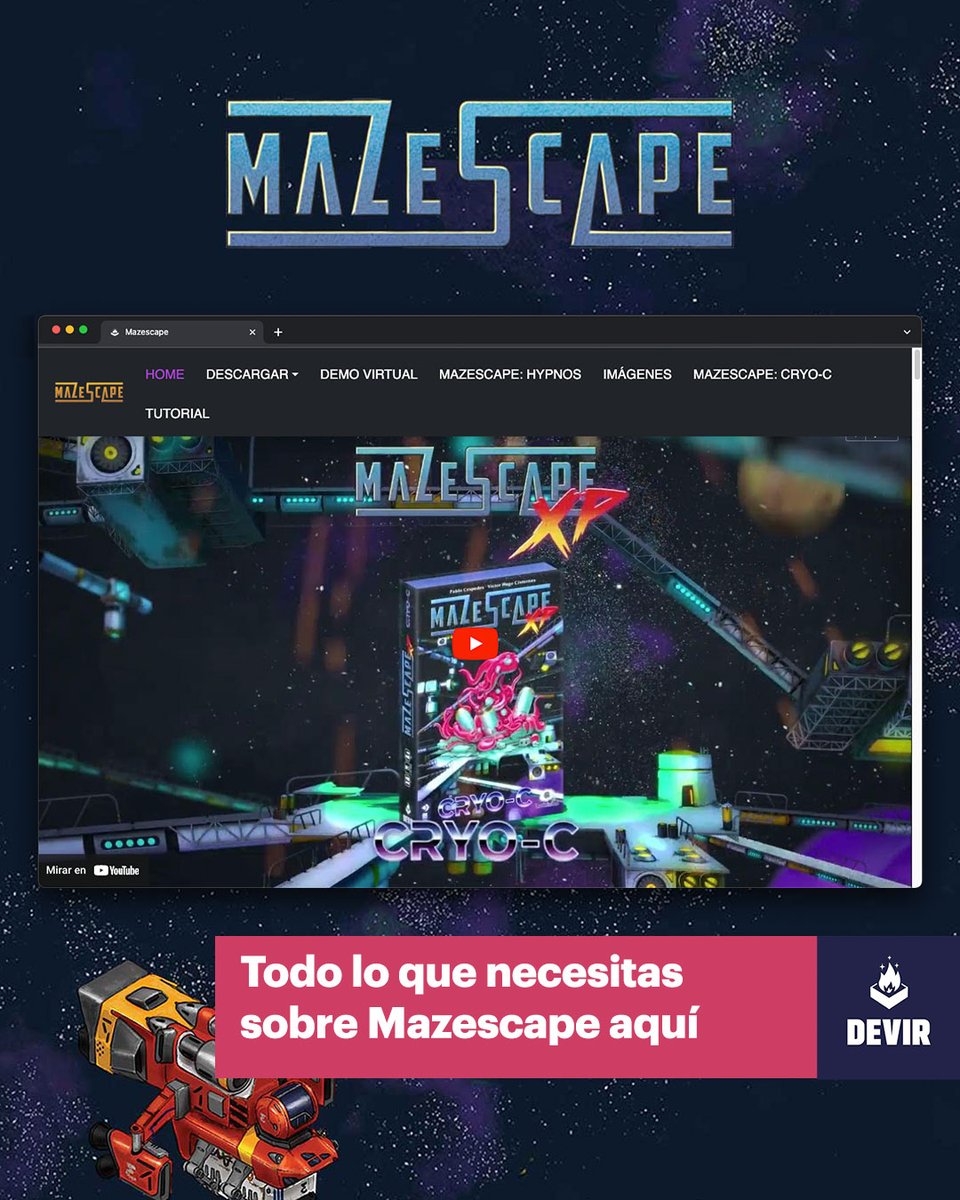 DevirMexico's tweet photo. ¿Quieres conocer todos los detalles de los nuevos #Mazescape, Cryo-C 🐙 e Hypnos 🦄 ? Visita su página oficial en https://t.co/45DeI80nzG
#CrioCn #Hypnos #MazeIsBack #vivejugando https://t.co/Gw3nSJBrIr