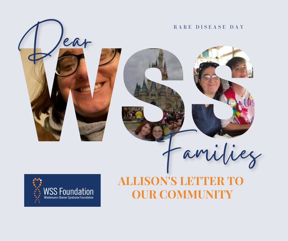 WSSFoundation's tweet photo. #RareDiseaseDay is Feb 28. Like many #rarediseases, #wiedemannsteinersyndrome needs more support, education &amp; research. Learn insights from Allison in USA, who is a tireless advocate as an adult with #WSS. Read her letter:  https://t.co/tQ8IxnS50y

#CareAboutRare #WSSawareness https://t.co/2Rh588WCVN