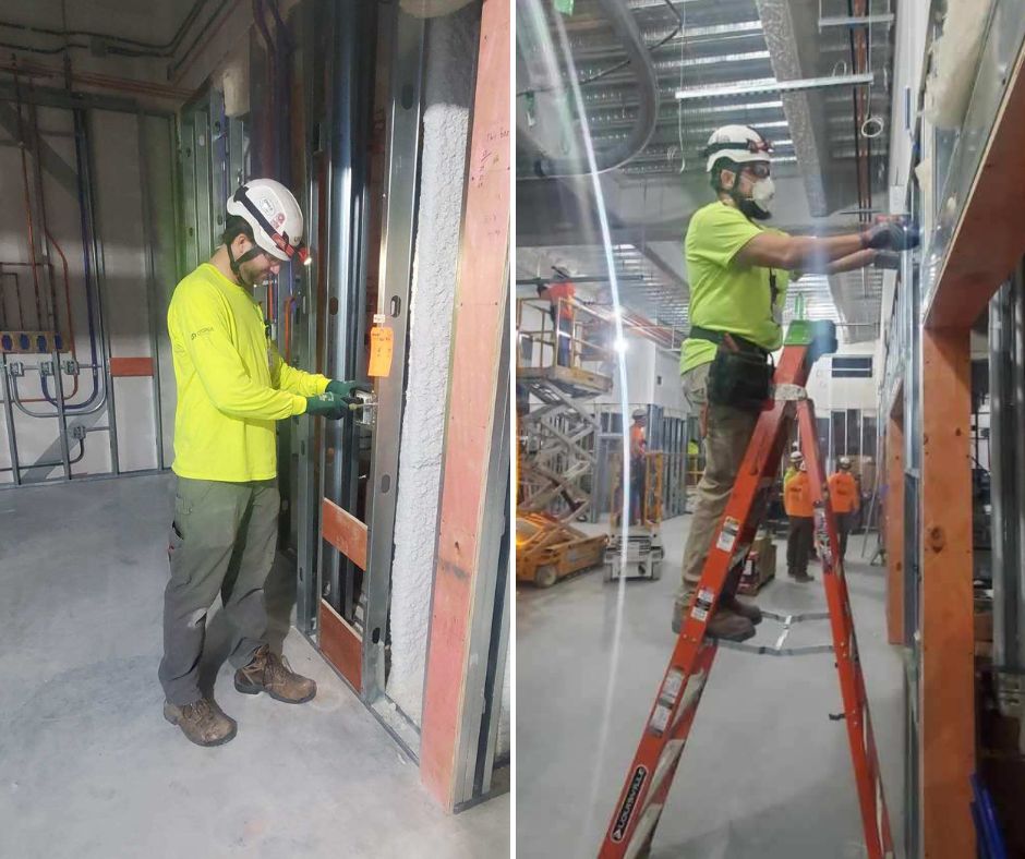 Uihleinelectric's tweet image. Check out our #BAS team working hard installing thermostat and pressure monitor boxes at the Children's Hospital Skywalk project! ow.ly/tyHY50MM1Ve

#BuildingAutomationSystems
#UihleinElectric