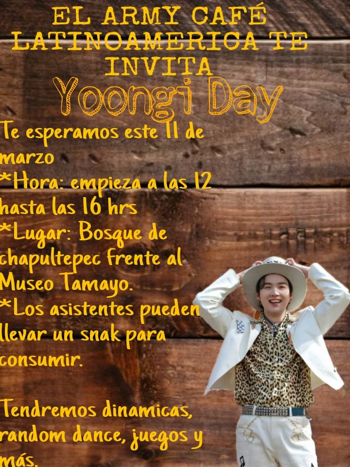 ArmyMx_twt's tweet photo. *ATENCIÓN ARMY DE CDMX*
El Army Café Latinoamérica les hace la cordial inbitación este 11 de marzo al Suga Day, los esperamos 😄.
Si tienen dudas mandenlas a aqui, en Instagram o tik tok
#Sugabts #armybts #armycdmx #bts https://t.co/SsCuPff6Ir