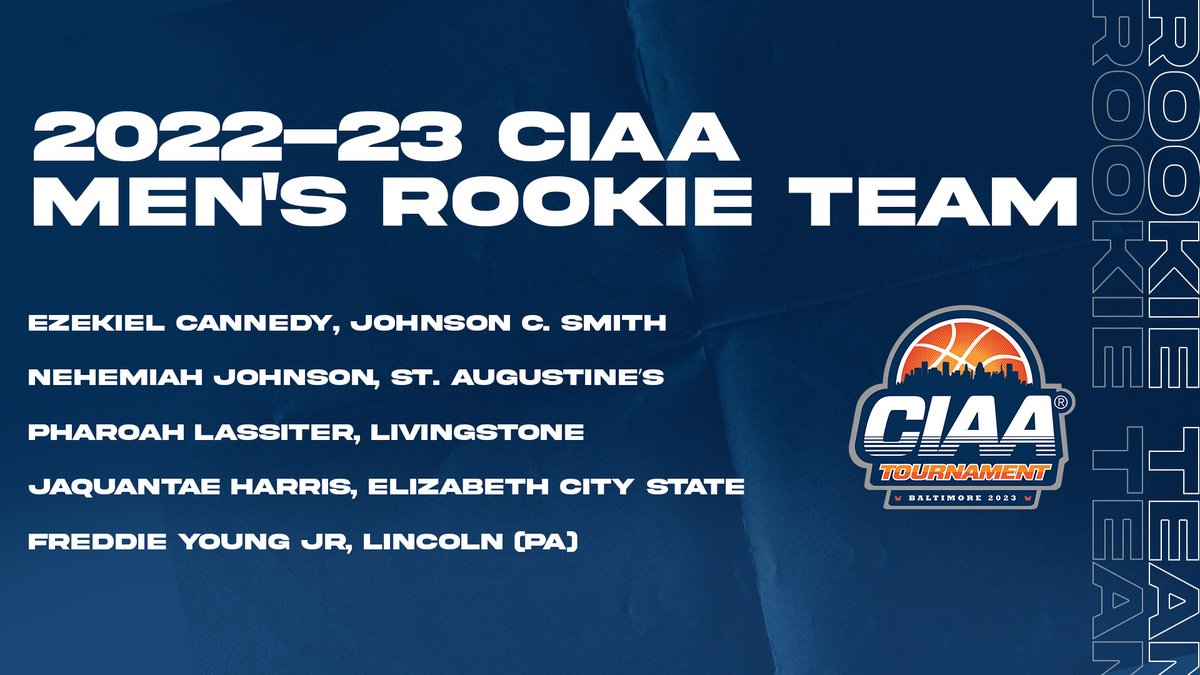 CIAAForLife's tweet photo. Congrats to the 2023 All-CIAA Men's Rookie Teamโผ๏ธ๐ #ciaa #creatinganewlegacy https://t.co/Me8lqYZDWA https://t.co/06ODUgHDIQ