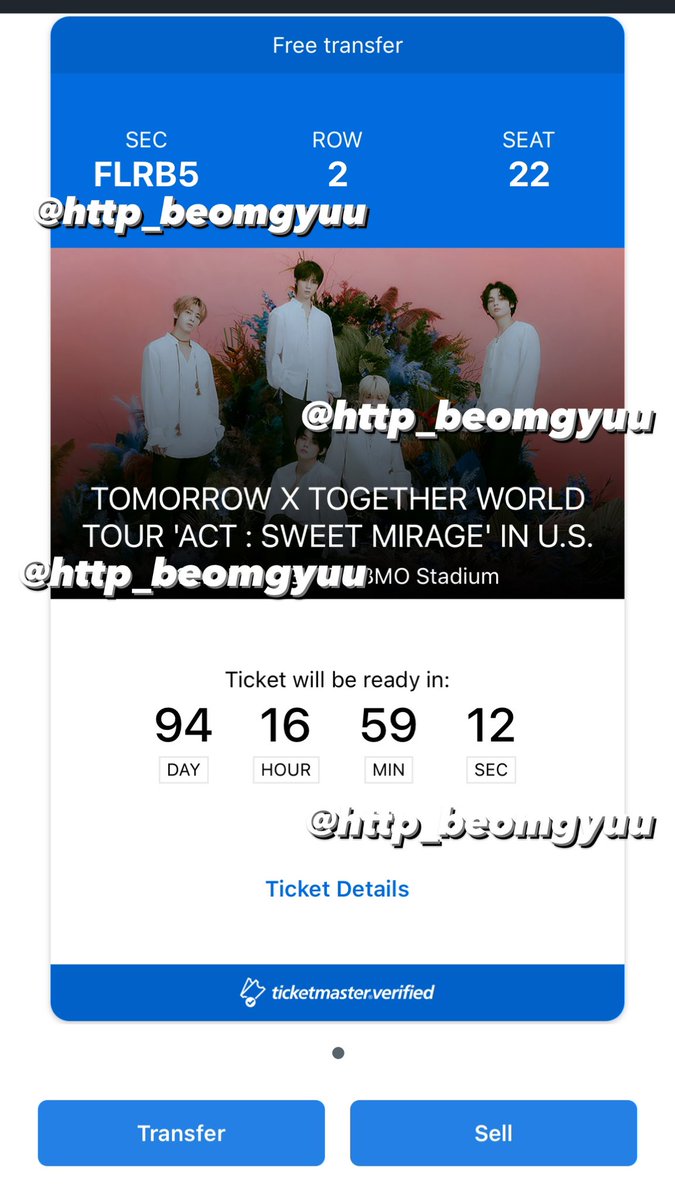 http_beomgyuu's tweet photo. WTS !! TXT LA FLOOR TICKETS DAY 2

selling for $350 lower than fv of $539 !
• FLRB5, Row 2, Seat 22
• can provide proof either ft or zoom when transferring tickets 
•will transfer tickets through ticketmaster!
•dm for more info :) https://t.co/QUtfKR4U4J