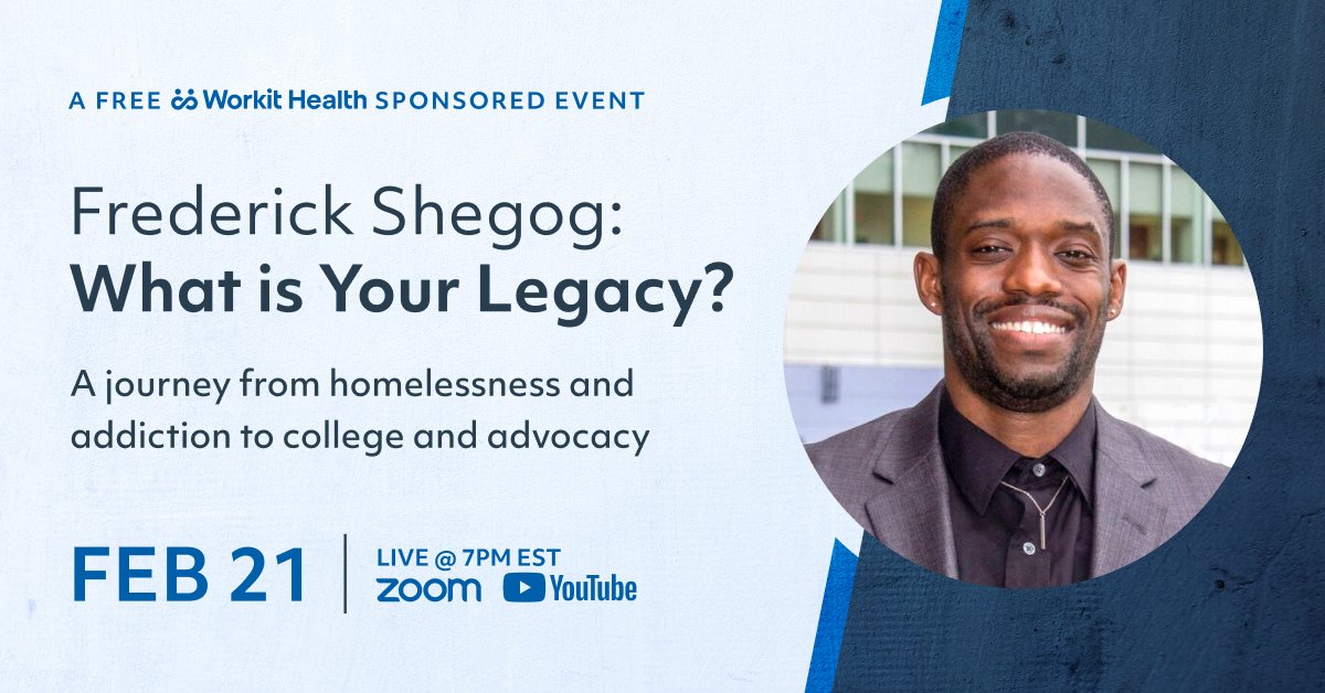 Join motivational speaker Frederick Shegog as he shares his inspiring story of overcoming substance use and the lessons he learned along the way on Tuesday, Feb 21 at 7pm EST

Watch on YouTube: youtube.com/watch?v=8xhFqe…
Register on Zoom: us02web.zoom.us/webinar/regist…