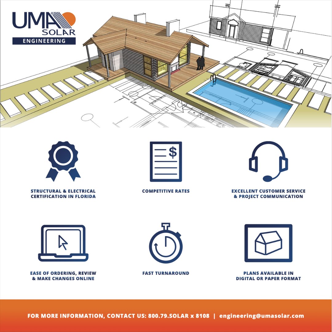 Did you know that UMA SOLAR ENGINEERING SERVICES provides Professional Solutions for a variety of types of businesses?

For more info, contact us: 800.79.SOLAR x 8108 | engineering@umasolar.com