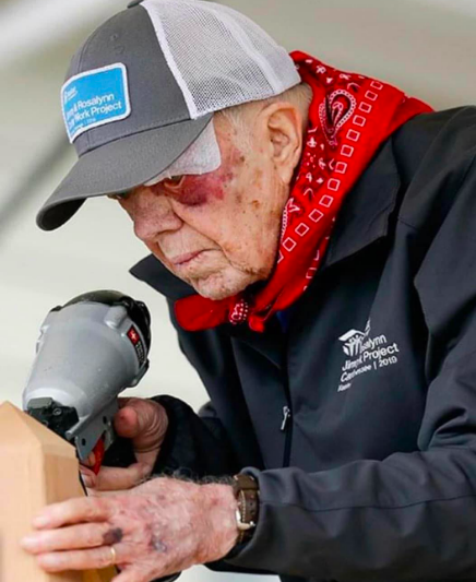 AuthorKimberley's tweet image. Perfect example of a man who lives his faith unlike so many who use Christianity as a weapon. Jimmy Carter is a modern-day saint and I'm not at all religious. What a beautiful soul he is.