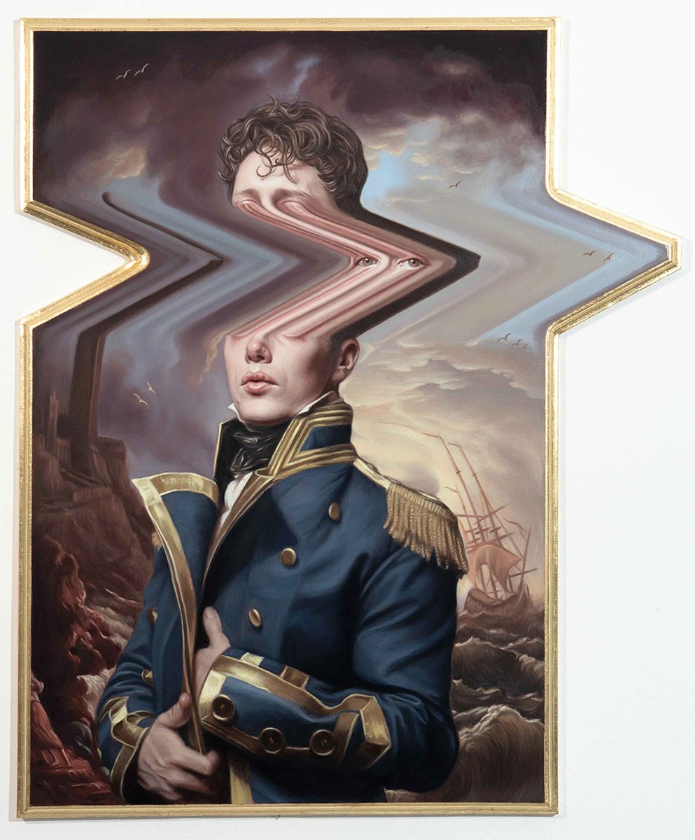 BeautifulBzarre's tweet photo. . @benashtonart’s outstanding painting ‘Naval Gazng’ [Oil on panel, 32 x 27”] for the upcoming Beautiful Bizarre Magazine exhibition 'Secret Longings' at @coreyhelfordgallery

#beautifulbizarre https://t.co/tOMHppsoy4