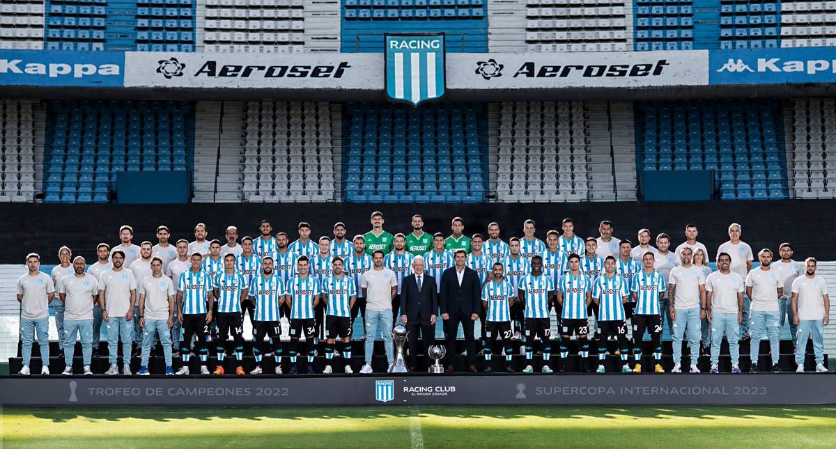 RacingClub's tweet photo. 🏆 Trofeo de Campeones 2022 (6/11/2022)
🏆 Supercopa Internacional 2023 (20/1/2023)

💙 ¡Vamos por más siempre, Racing!

📸 Diego Ortiz Mugica https://t.co/Gi55o2vxWL