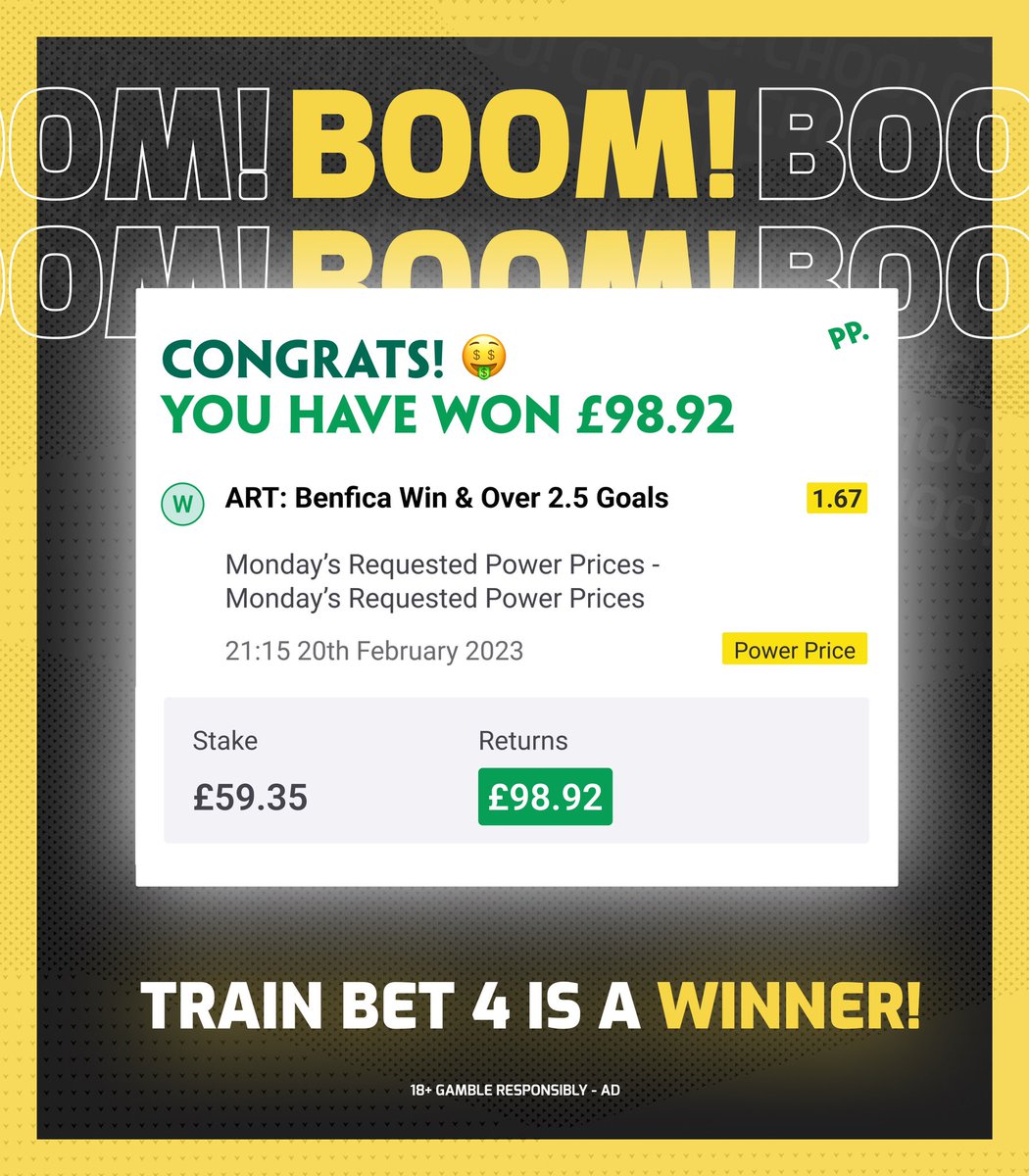 AndyRobsonTips's tweet photo. ✅🚂 BET 4 IS IN THE BAG!!!

WHAT A NIGHT! WHAT. A. NIGHT!

It’s fair to say we’ll all be stocking up on magic candles tomorrow then eh?

SMASH LIKE NOW ♥️ for Bet 5! https://t.co/vmbGoJ4szz