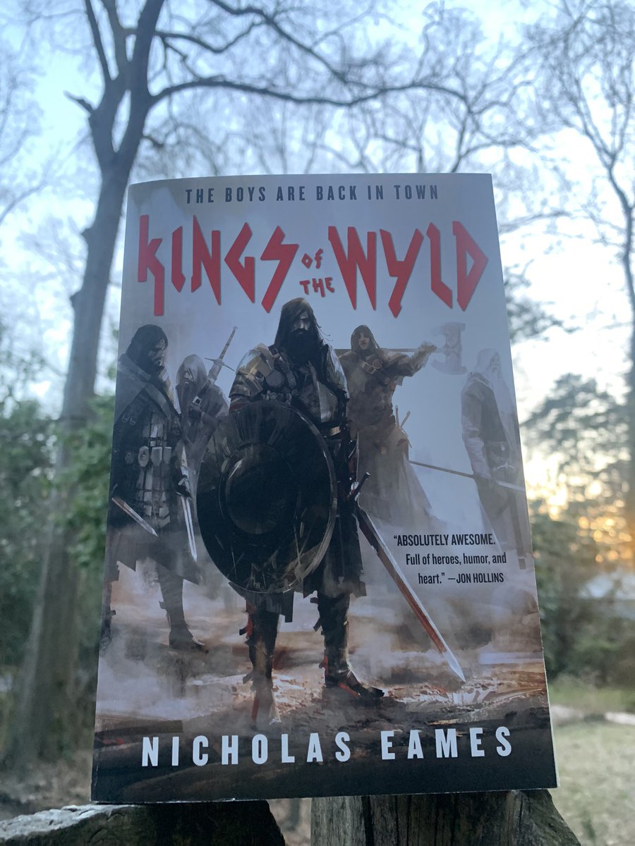 schatesyou's tweet photo. Next up on! This one’s got good reviews so fingers crossed. I’ve had it on my shelf for a hot min.  #kingsofthewyld #fantasybooks #nicholaseames https://t.co/1fb7a0z7eS