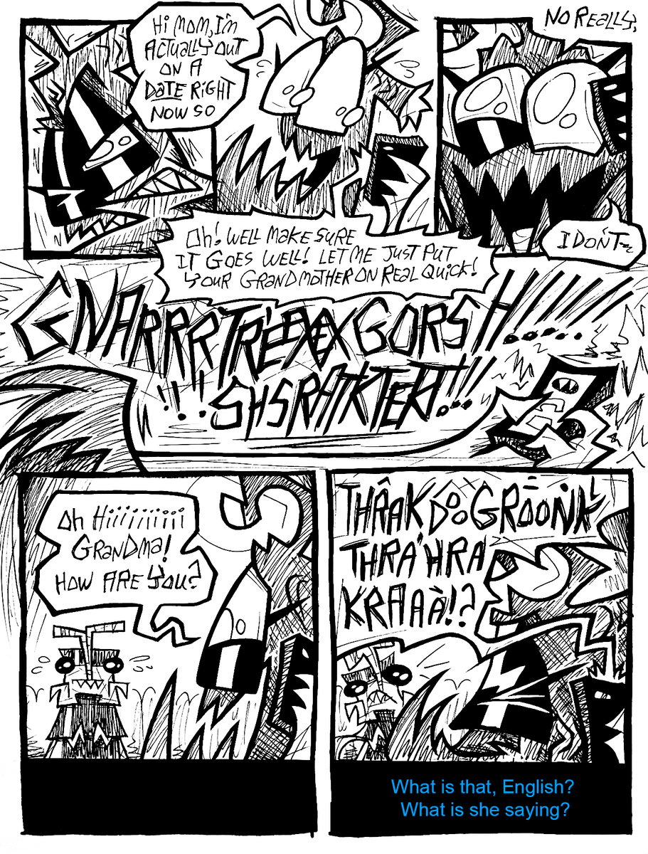 SkidSkunk's tweet photo. (2/2) #skidtheskunk #webcomic #cartoons #comics #comicstrips #traditionalart #ink #blackandwhite #skunk #anglerfish #DoubleStandards #culturalbaggage #fetishization #dating https://t.co/iesa5M1DBo