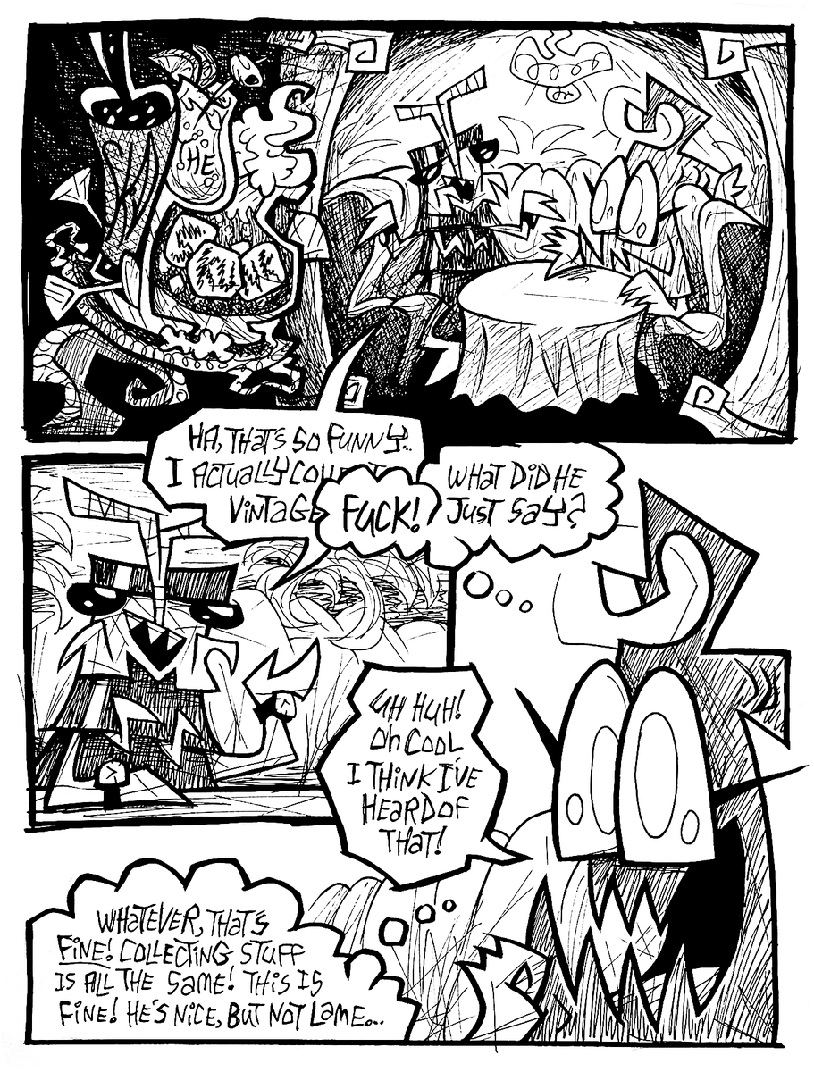 SkidSkunk's tweet photo. (1/2) #skidtheskunk #webcomic #cartoons #comics #comicstrips #traditionalart #ink #blackandwhite #skunk #anglerfish #DoubleStandards #culturalbaggage #fetishization #dating https://t.co/17Y6cNyULq