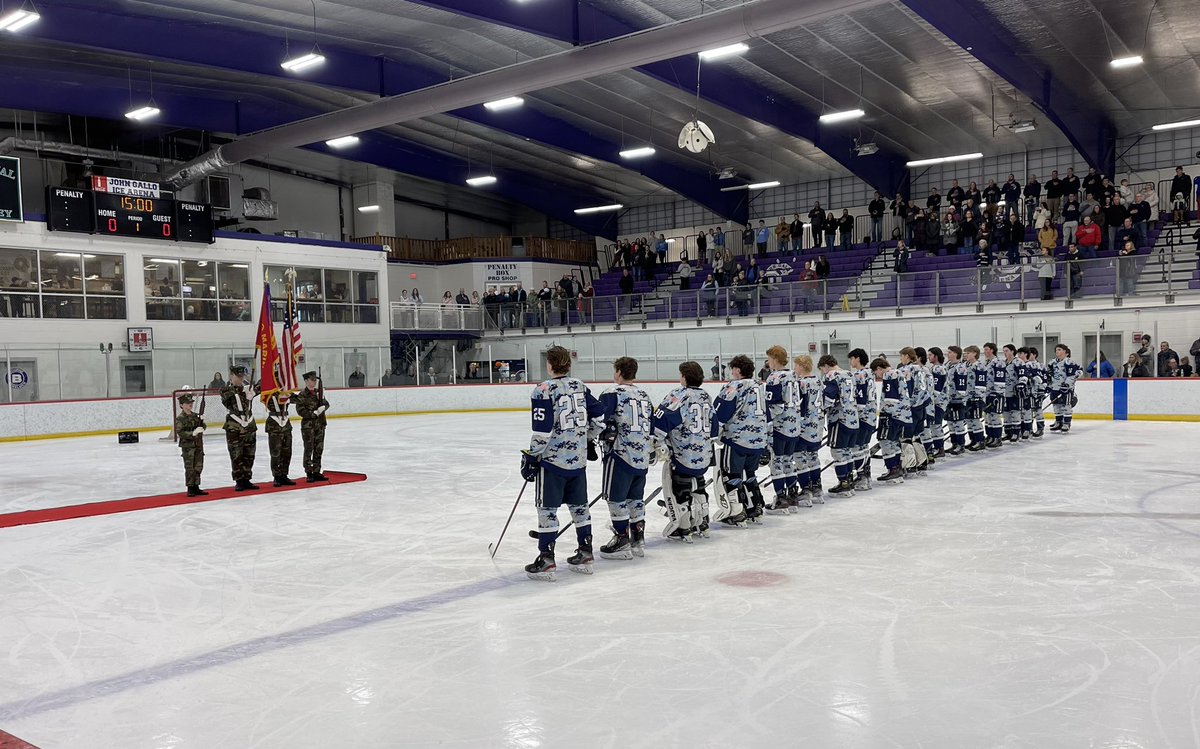 🏒 HAYES MEMORIAL:

⚔️ Sandwich &amp; North Reading are underway in our second 1st Rd. game. Many thanks to the Corp. Nicholas Xiarhos Young Marines for presenting tonight’s colors! <a href="/X4Barnstable5th/">Steven G. Xiarhos</a> 🇺🇸