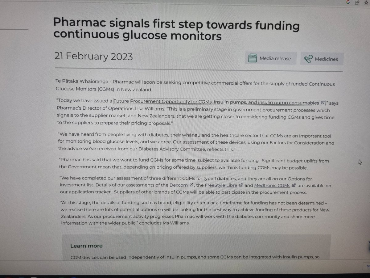Dr Ben Wheeler (@drbenwheeler1) on Twitter photo Hot off the press - Fantastic news for CGM funding - finally feels like progress being made! Thanks to all those who have been advocating. <a href="/EDOR_NZ/">Edgar Diabetes & Obesity Research</a> <a href="/DrMartindeBock1/">Dr Martin de Bock</a> <a href="/CrocketHamish/">Hamish Crocket</a> Hot off the press - Fantastic news for CGM funding - finally feels like progress being made! Thanks to all those who have been advocating. <a href="/EDOR_NZ/">Edgar Diabetes & Obesity Research</a> <a href="/DrMartindeBock1/">Dr Martin de Bock</a> <a href="/CrocketHamish/">Hamish Crocket</a>