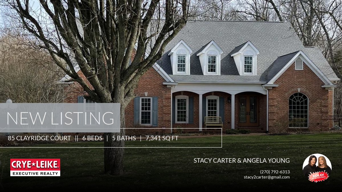📍 New Listing 📍 Take a look at this fantastic new property that just hit the market located at 85 Clayridge Court in Bowling Green. Reach out here or at (270) 792-6313 for more information

⎼
Stacy Carter &amp; Angela Young
Call/Text... homeforsale.at/85_CLAYRIDGE_C…