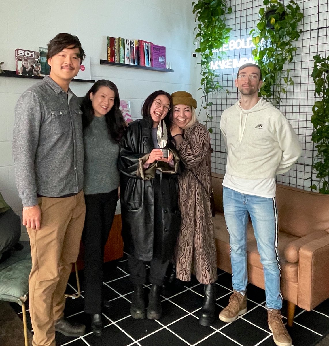 Finally got all of us back in town to take a photo together with our Best Music Video award trophy from <a href="/urbanworldff/">Urbanworld Film Festival</a> 🏆✨
Thank you so much for this honor! 
Shout out to <a href="/filmboldly/">BOLDLY - Creative Production Studio</a> and their entrance with the beautiful lighting💯

#differentthanbefore