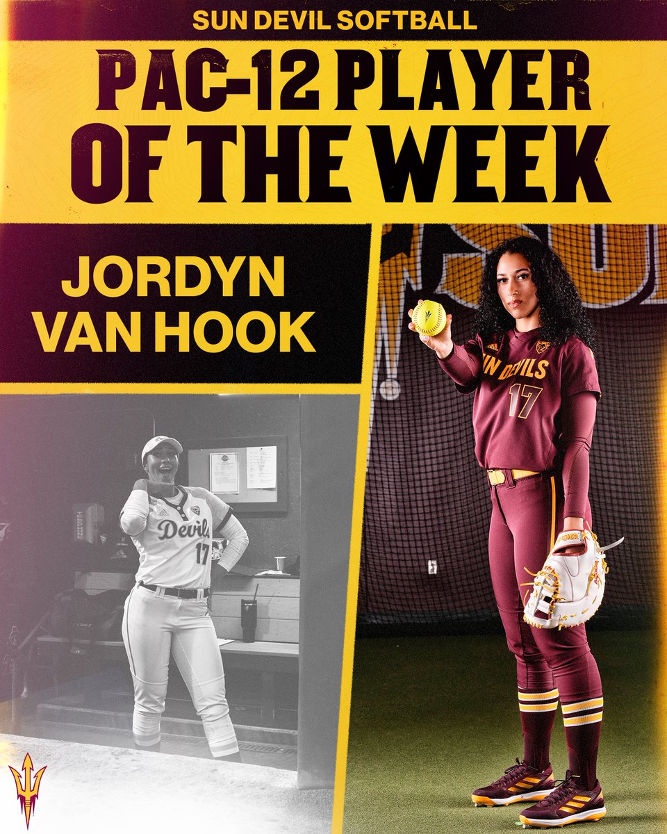 Waited her turn and now reaping the reward. Jordyn Van Hook is this week's Pac-12 Player of the Week. 🔱😈🥎 #ForksUp /// #O2V