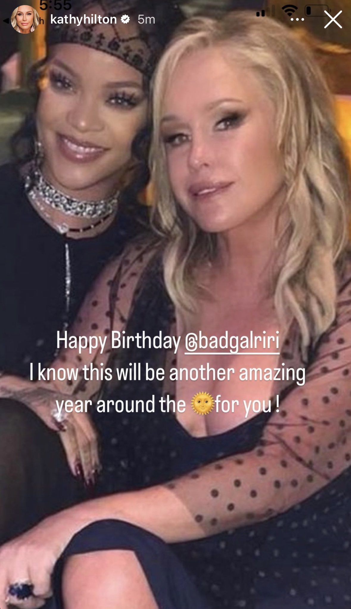 Kathy wishes Rihanna a Happy Birthday  