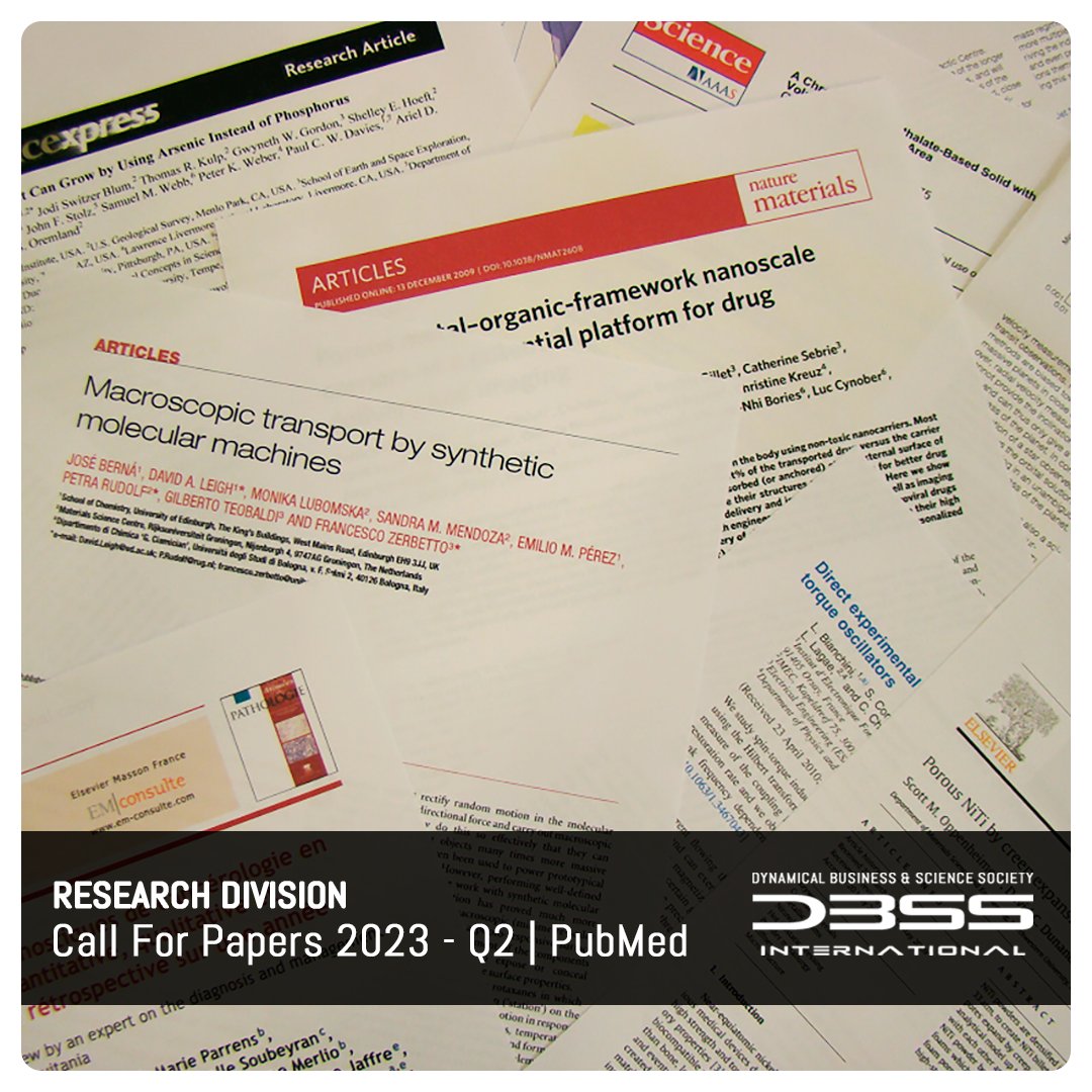 TeamDBSS's tweet photo. #ResearchDivision
Call For Papers 2023 - Q2 | PubMed & Scopus
Special Issue "Sports Medicine: Nutritional Sciences and Nutritional Biochemistry"
This special issue belongs to the section "Biochemistry, Biophysics and Computational Biology".
#WeAreDBSS #TeamDBSS #biochemistry https://t.co/f9pwXFvEUe