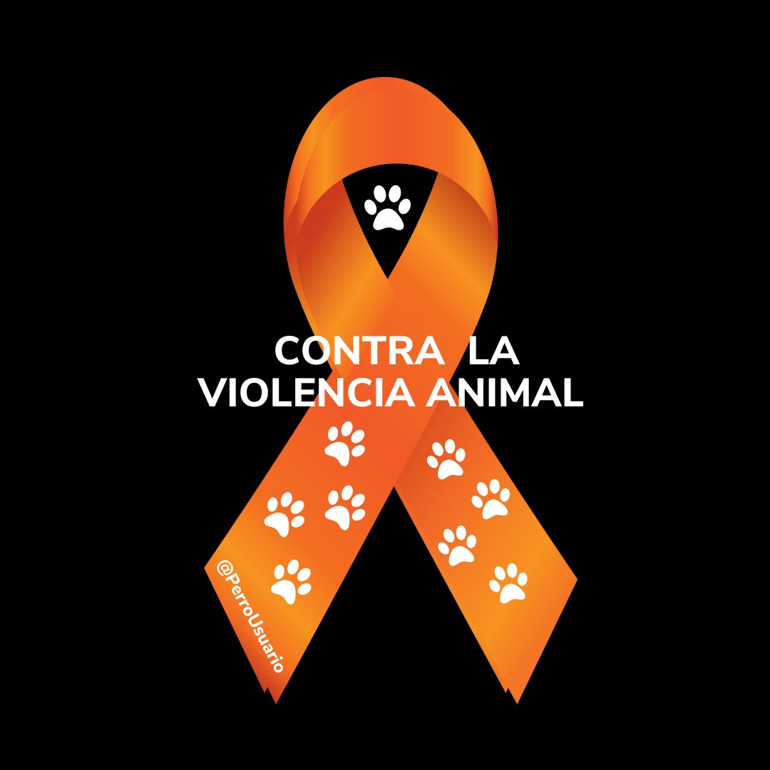 Este lazo simboliza el deseo para acabar con la violencia hacia los animales. 
Vamos a promover la concienciación y q todos le demos la importancia que tiene. Más temprano que tarde también nos puede tocar… 
La crueldad animal es un DELITO, no una falta