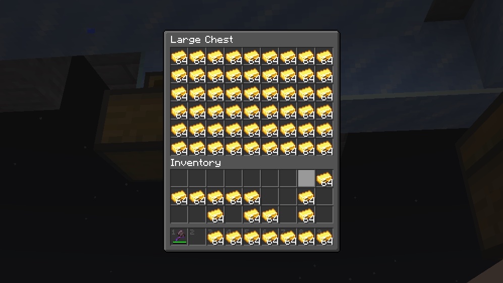 Ok, Keyboard Maestro just became my favorite thing ever. Made a macro for crafting nuggets into ingots and this is maybe a minute of work when you figure in breaking and replacing chests and moving ingots to this double chest.