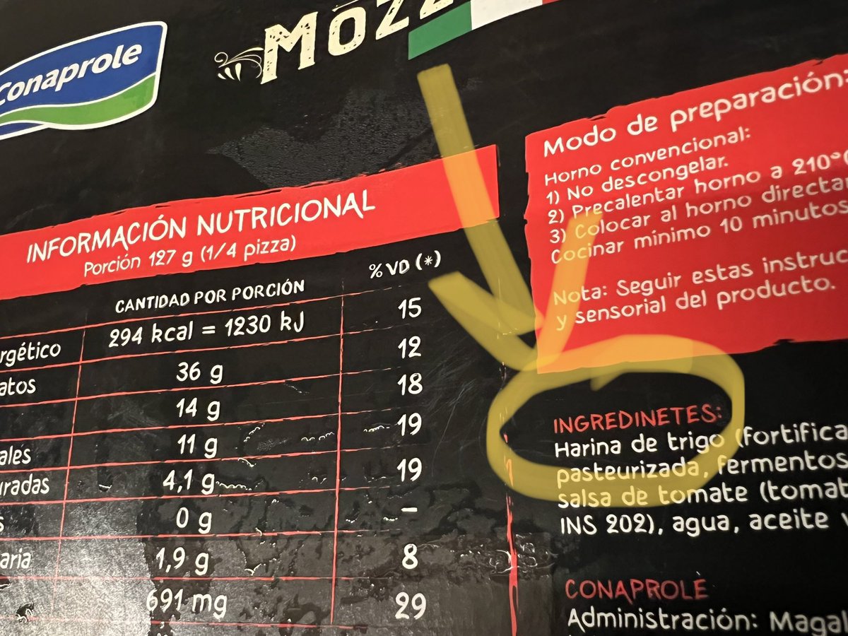 muy rica la muzza <a href="/Conaprole/">Conaprole</a>. Se ve que al corrector de la agencia no le gustó. #ingrediNEtes #ProofreadingFail