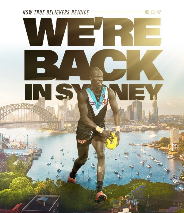 For the first time in nearly 1,800 days, @pafc return to Sydney! Members, check your emails now to secure your tickets. Pre-game function details coming closer to the date. #weareportadelaide #AFLSwansPower