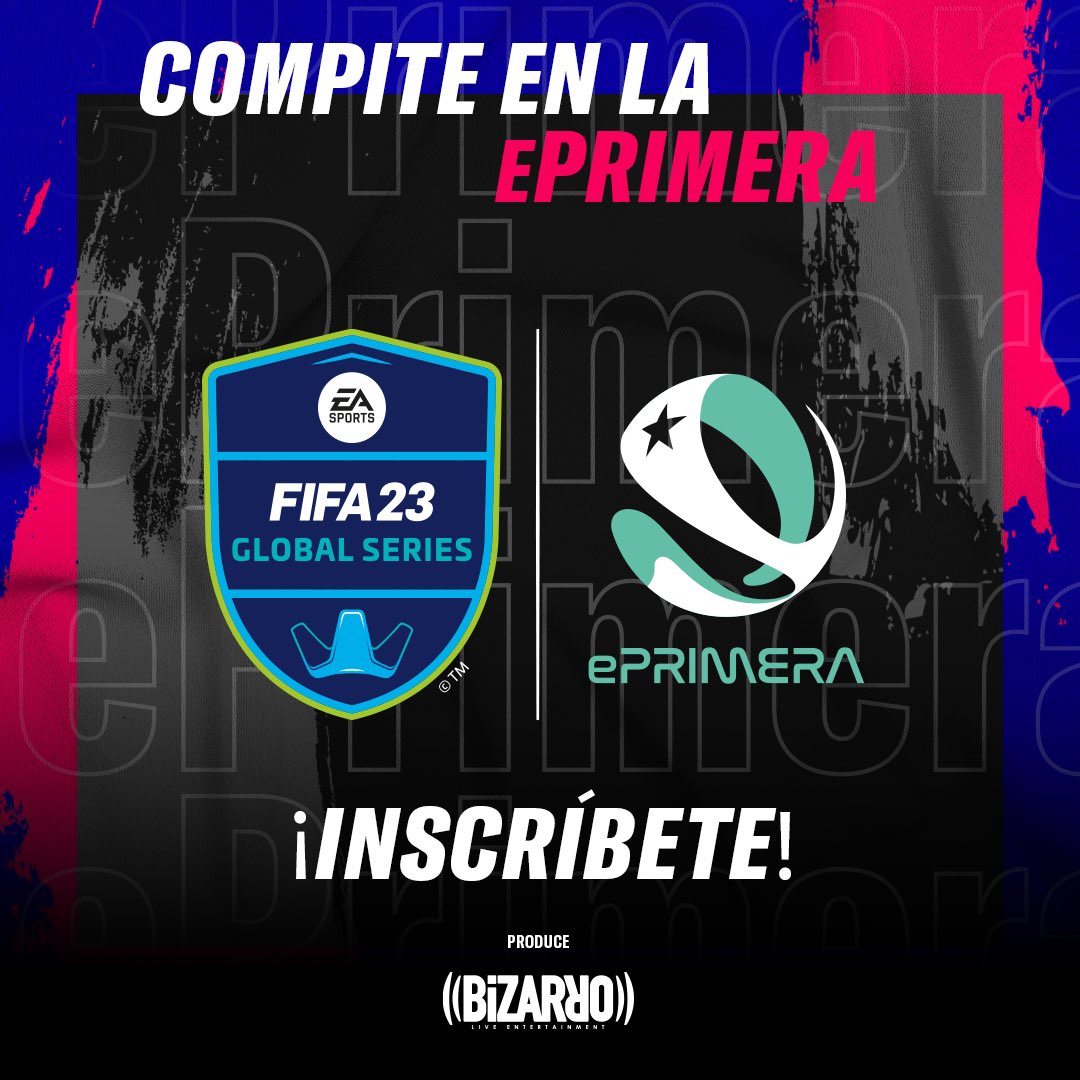 💥¡Prepárate para la #ePrimera 2023!💥 
 
Inscríbete en el Draft clasificatorio y podrás tener la posibilidad de participar en la ePrimera 2023, la Liga Oficial de FIFA en Chile organizada por <a href="/campeonatochi/">Campeonato Chileno</a> ⚽🏆.

Inscríbete desde hoy hasta el 26/02.