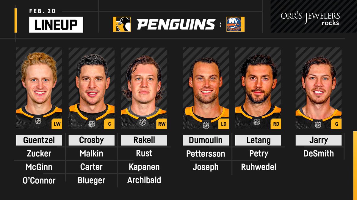 Penguins_VAVEL's tweet photo. ✅ Alineación confirmada de @penguins para el partido de esta noche ante @Islanders_VAVEL con @tjarry35 titular en 🥅 tras ser activado de la lista de lesionados
#NHLesp #Pens #LetsGoPens #NYIvsPIT #Isles #NHL https://t.co/3tSUoS6zMl