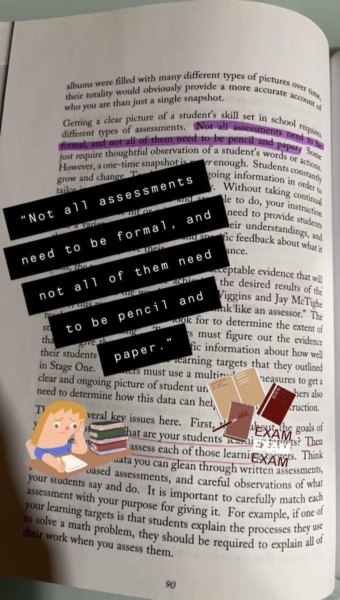 It doesn’t always have to be a quiz or test! Sometimes assessments are as simple as observing students during a lesson! 📝 #tlt407 #backwardsplanning