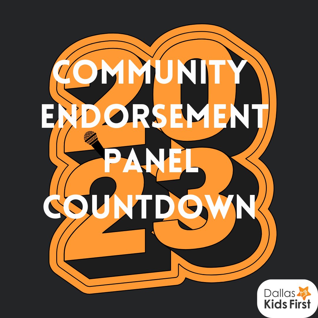 Did you sign up for our Community Endorsement Panel? If so, help us spread the word and share it with your network!  Can't make it but want to support us in our mission to make Dallas Public education better for our kids? Support us using the link bit.ly/SupDKF