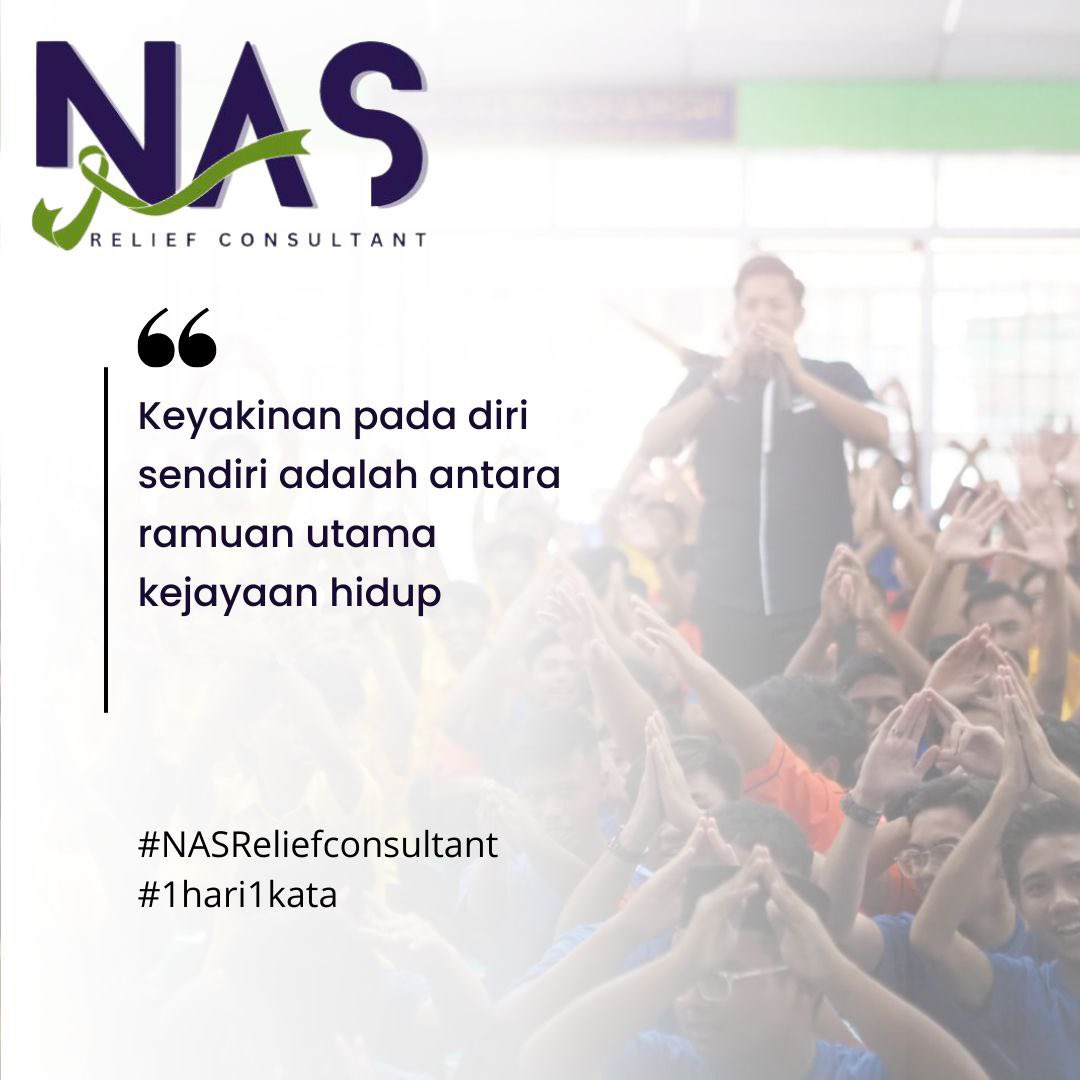 NasRelief's tweet photo. Percayalah pada diri sendiri. Kalau bukan diri sendiri yang percaya, siapa lagi yang akan percaya? 

#NasReliefconsultant #nasrelief #nasreliefconsultant #1hari1kata
#mesrakaunselor #beyourself #loveyourselffirst #counsellingservices #counsellors https://t.co/rD2BCyS9N9