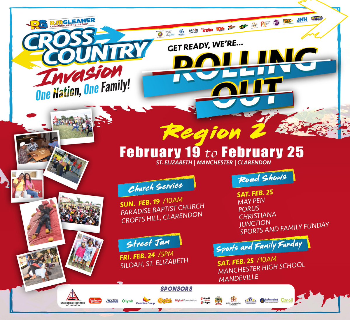 FAME95FM1's tweet photo. Get ready because we’re ROLLING OUT! Region 2, we’re in your area from February 19-25!🥳

Get ready for nuff fun, excitement and of course, giveaways courtesy of our awesome sponsors! 

See you on the road.

#RGCrossCountryInvasion https://t.co/hdSBJ9ftOS