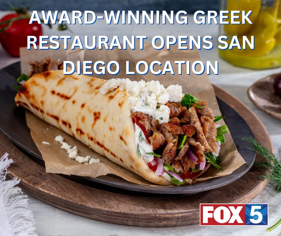 fox5sandiego's tweet photo. The Great Greek Mediterranean Grill, an award-winning eatery with a fast-casual concept, recently opened its first California location right here in San Diego. https://t.co/a3uTRVihAg https://t.co/xrPlX10SaV