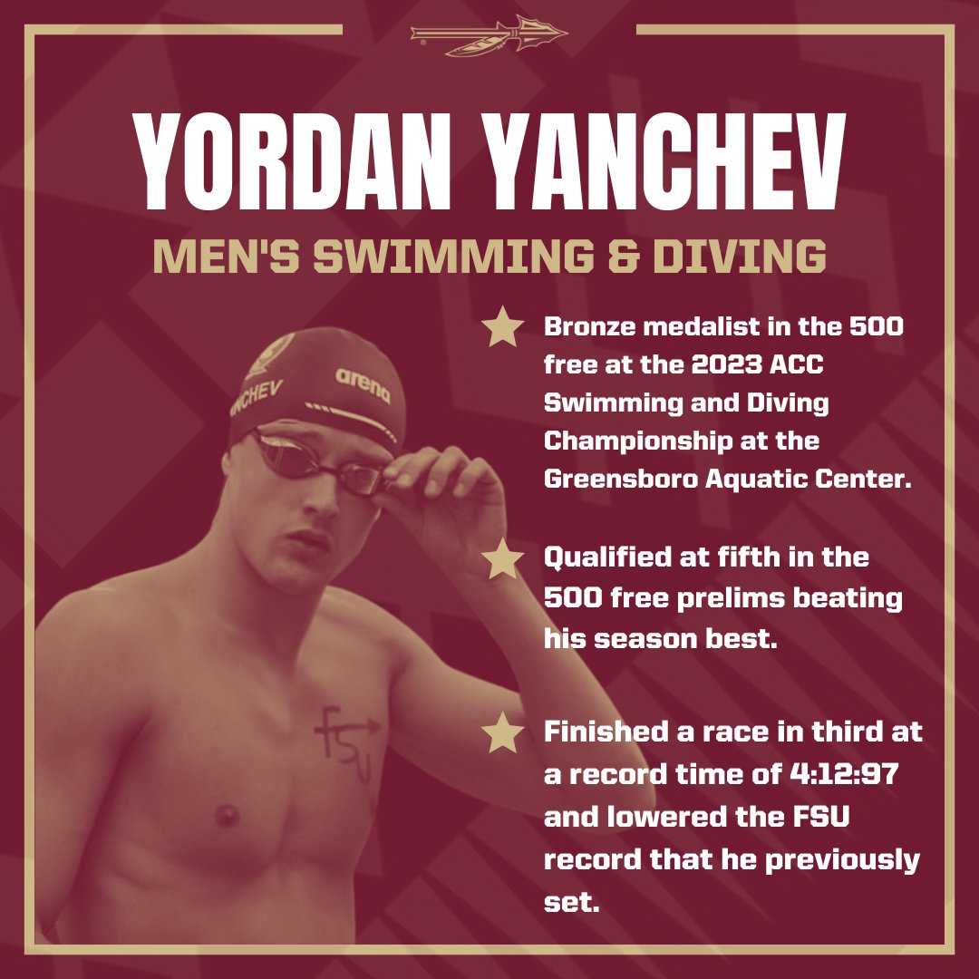 thenolezone's tweet image. 🌟 'NOLE OF THE WEEK: YORDAN YANCHEV 🌟 

#thenolezone #fsu #gonoles