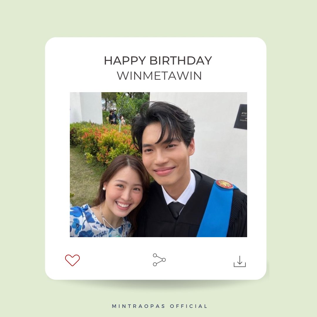 HAPPY BIRTHDAY WIN 💖💚

โตขึ้นอีกปีแล้วสิน้า ไม่เป็นแล้วน้องวิน 
จะเป็นพี่วินเต้าอั้นนน! ขอให้ความสุขทั้งหมดบนโลกใบนี้ อยู่กับพี่วินเสมอนะครับ สุขภาพร่างกายแข็งแรง มีเวลาพักผ่อนเยอะ ๆ Always love and support you @winmetawin 🫶🏻

#WishWINWonderful24th
#mingieee #winmetawin